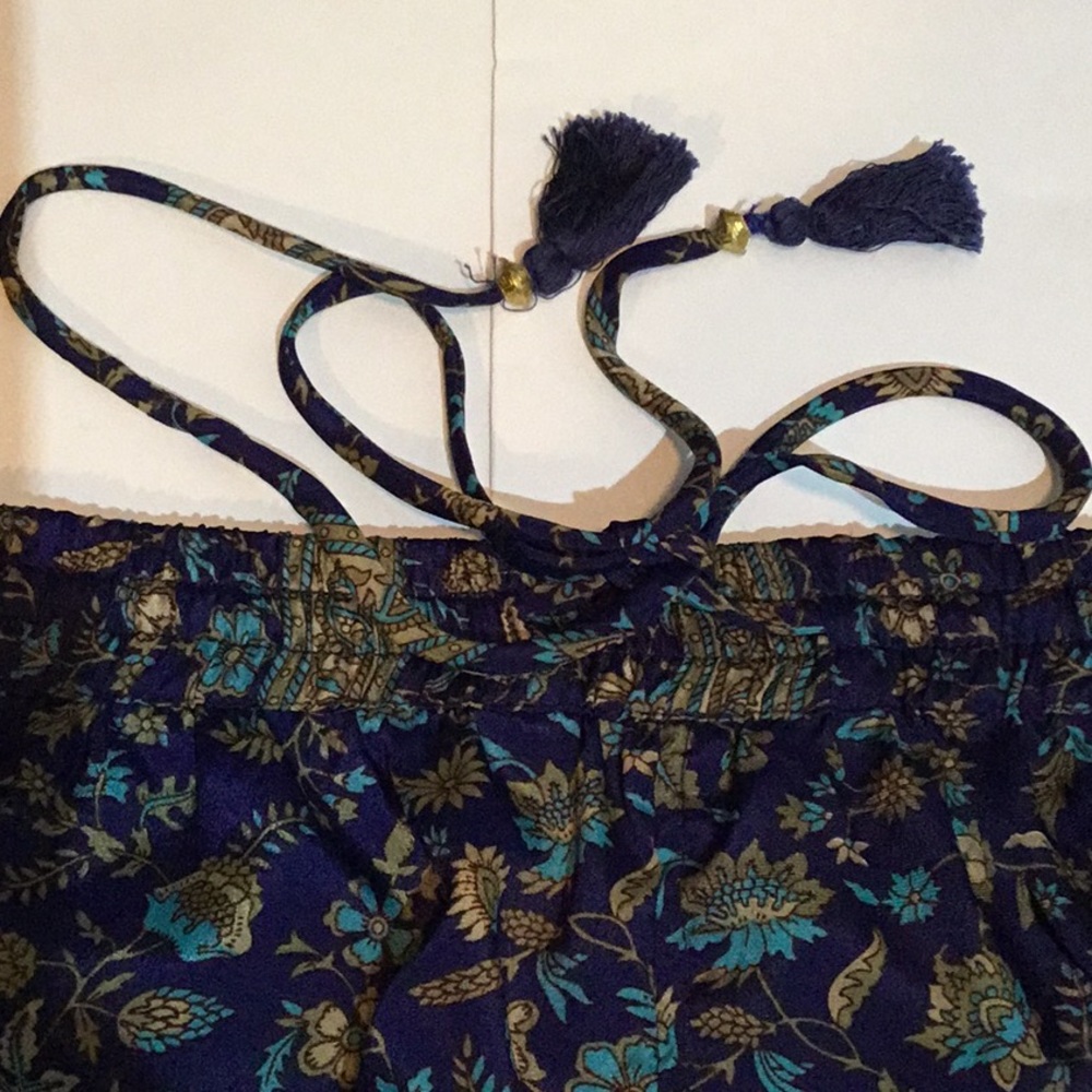 RAGA 🆕 Anthropology floral print shorts w/elastic waist,tightening cord, M - Picture 2 of 12